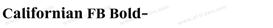 Californian FB Bold字体转换